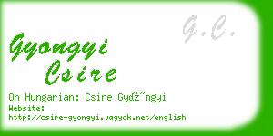 gyongyi csire business card